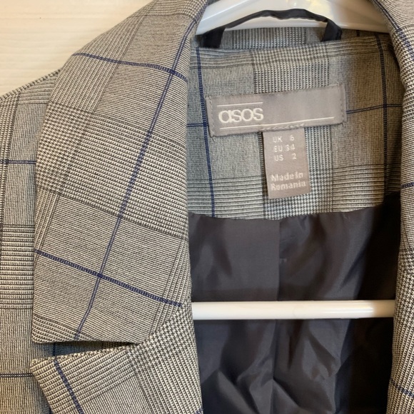 ASOS Long Striped Blazer Size 2 - Picture 5 of 6
